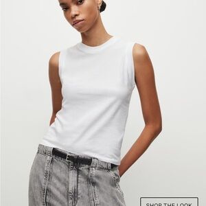 All Saints White Tank Top Small